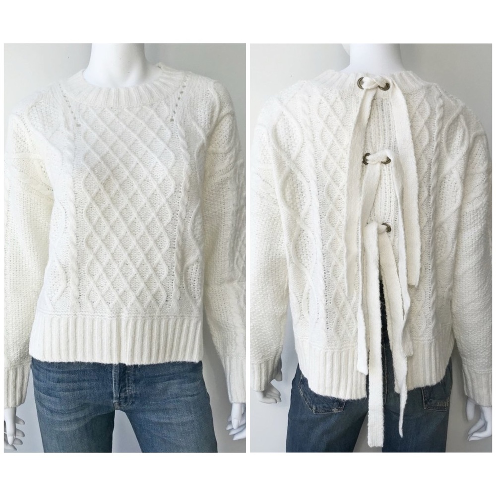 NWT Line The Label Alva‎ Alpaca Sweater in Snowfall Small Cream/Beige